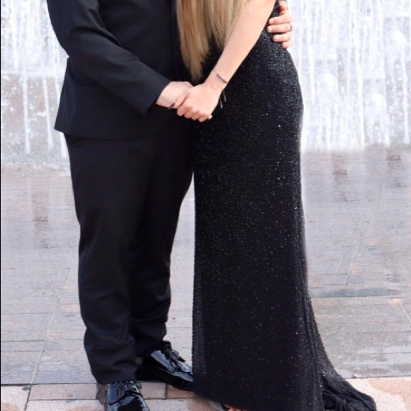 Black beaded Sherri Hill style 50860 - Picture 7 of 8